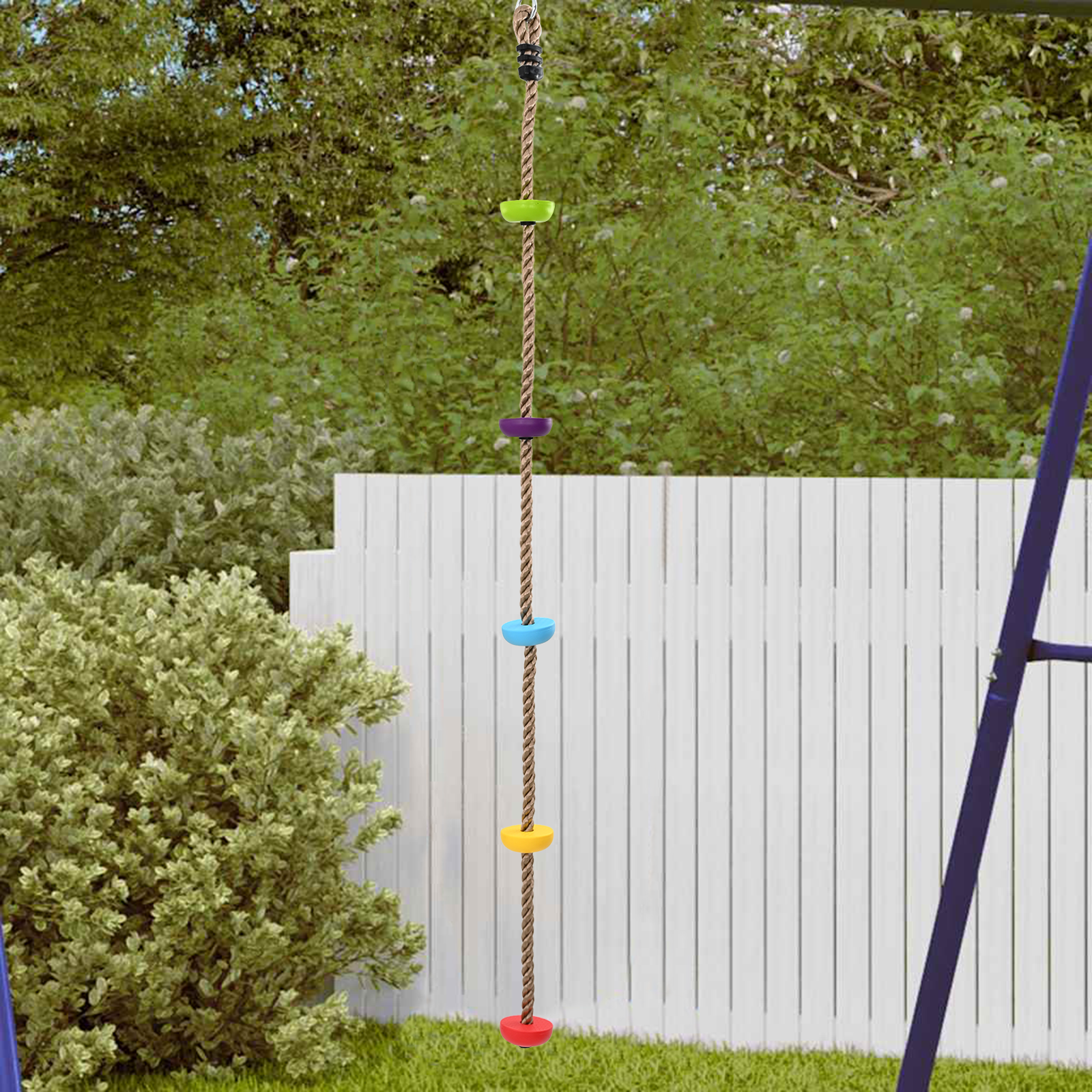 Corda da Arrampicata per Bambini con Piattaforme - 200 cm