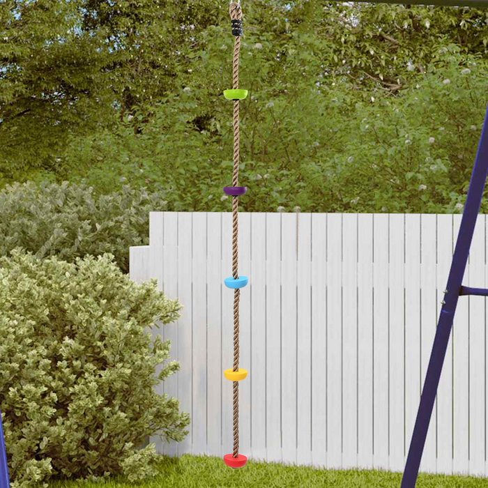 Corda da Arrampicata per Bambini con Piattaforme - 200 cm