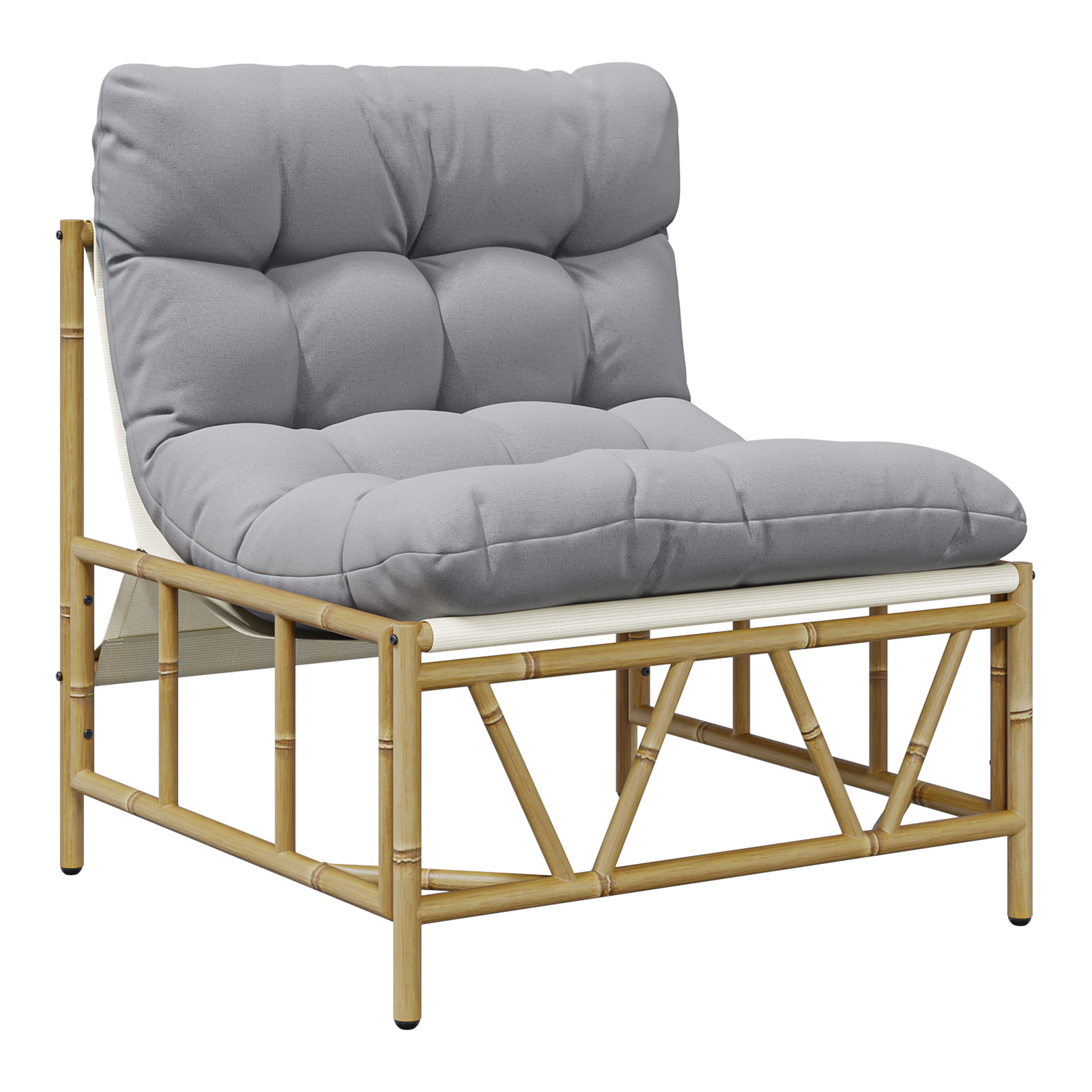 Set di 2 Sedie Relax con Cuscino 60x80x71 cm Acciaio