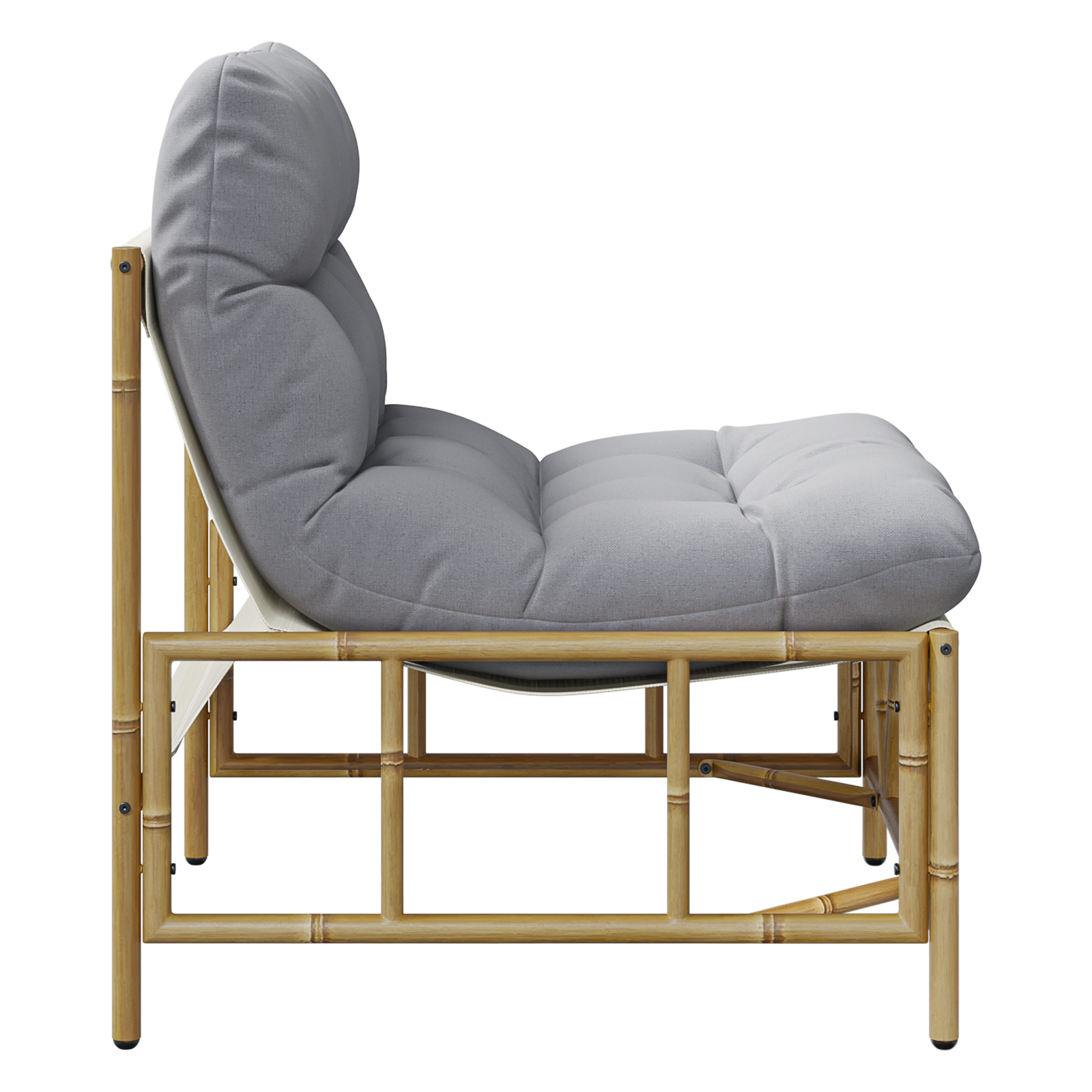 Set di 2 Sedie Relax con Cuscino 60x80x71 cm Acciaio