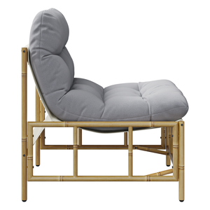 Set di 2 Sedie Relax con Cuscino 60x80x71 cm Acciaio