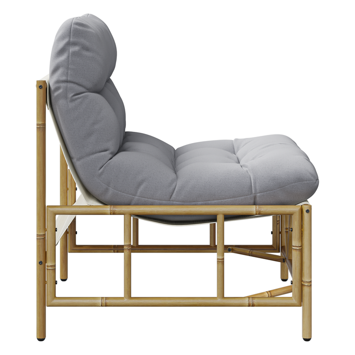 Set di 2 Sedie Relax con Cuscino 60x80x71 cm Acciaio