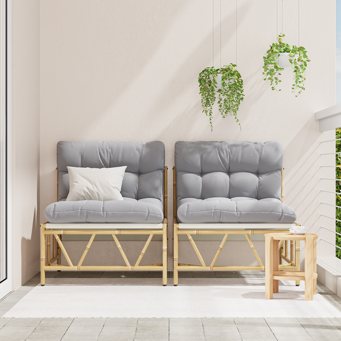 Set di 2 Sedie Relax con Cuscino 60x80x71 cm Acciaio