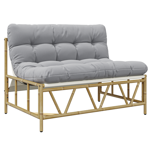 Panca da giardino con cuscino 110x80x71 cm acciaio