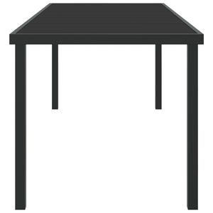 Tavolo da Giardino  Nero 200x80x73 cm in Vetro Temperato