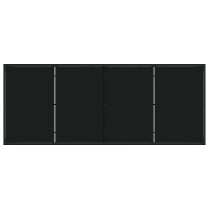 Tavolo da Giardino  Nero 200x80x73 cm in Vetro Temperato