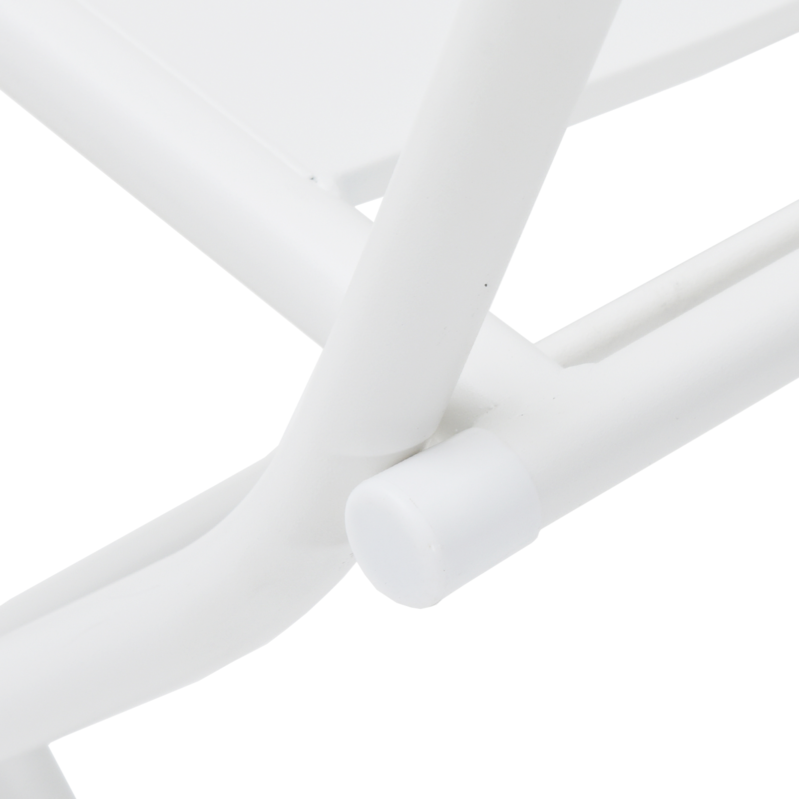 Set Bistro 3 Pezzi Bianco Acciaio Pieghevole