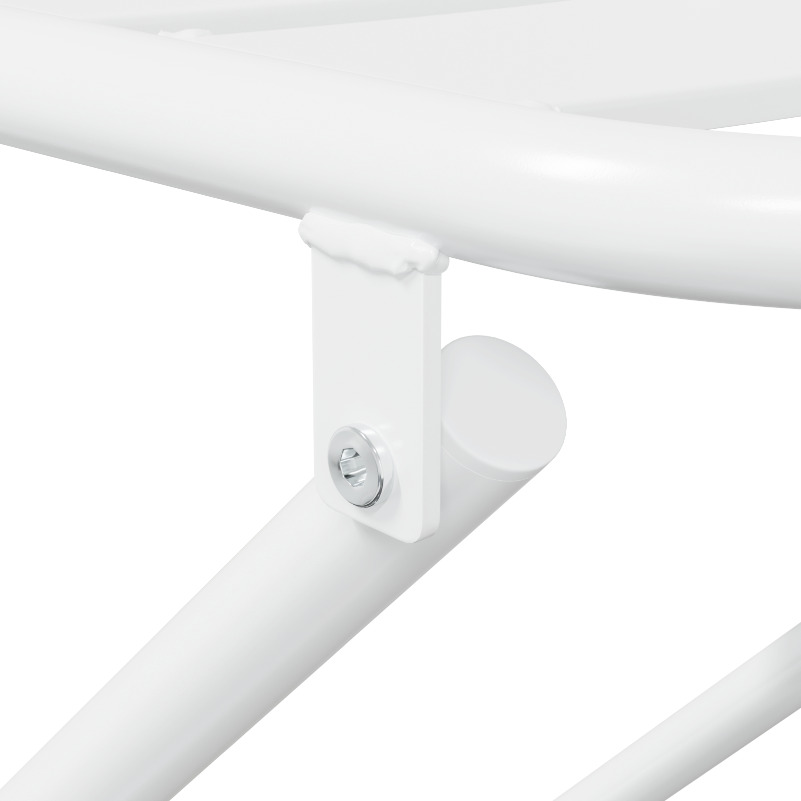 Set Bistro Pieghevole da 3 Pezzi Bianco in Acciaio