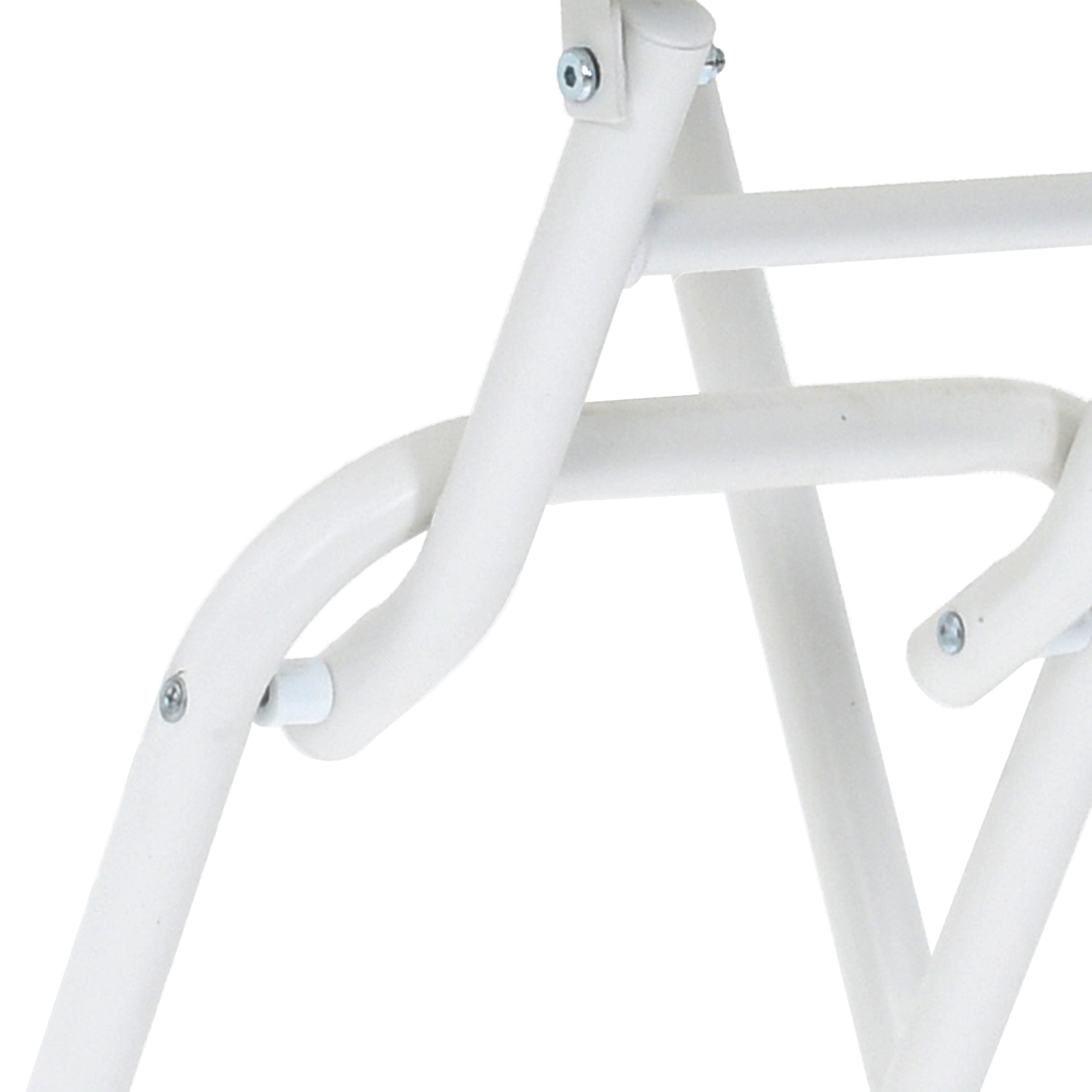 Tavolo da Giardino Pieghevole Bianco Ø50x72 cm Acciaio