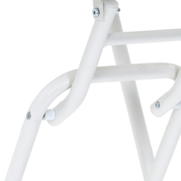 Tavolo da Giardino Pieghevole Bianco Ø50x72 cm Acciaio