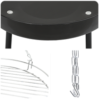 Treppiede da Cucina per Focolare con Griglia e Supporto per Fuoco 170 cm