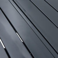 Tavolo da Giardino Grigio Scuro Alluminio Grande