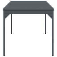 Tavolo da Giardino Grigio Scuro Alluminio Grande