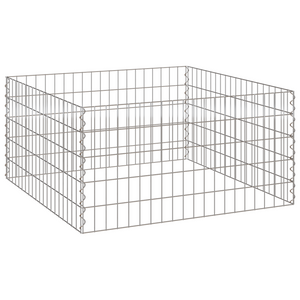 Compostiera da Giardino  100x100x50 cm in Acciaio Zincato Quadrata