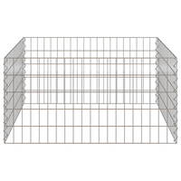 Compostiera da Giardino  100x100x50 cm in Acciaio Zincato Quadrata