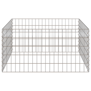 Compostiera da Giardino  100x100x50 cm in Acciaio Zincato Quadrata