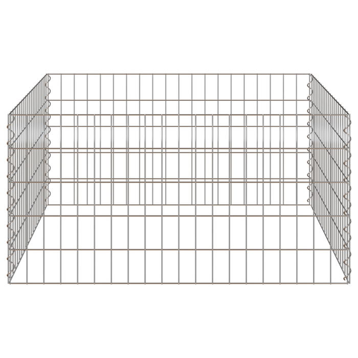 Compostiera da Giardino  100x100x50 cm in Acciaio Zincato Quadrata
