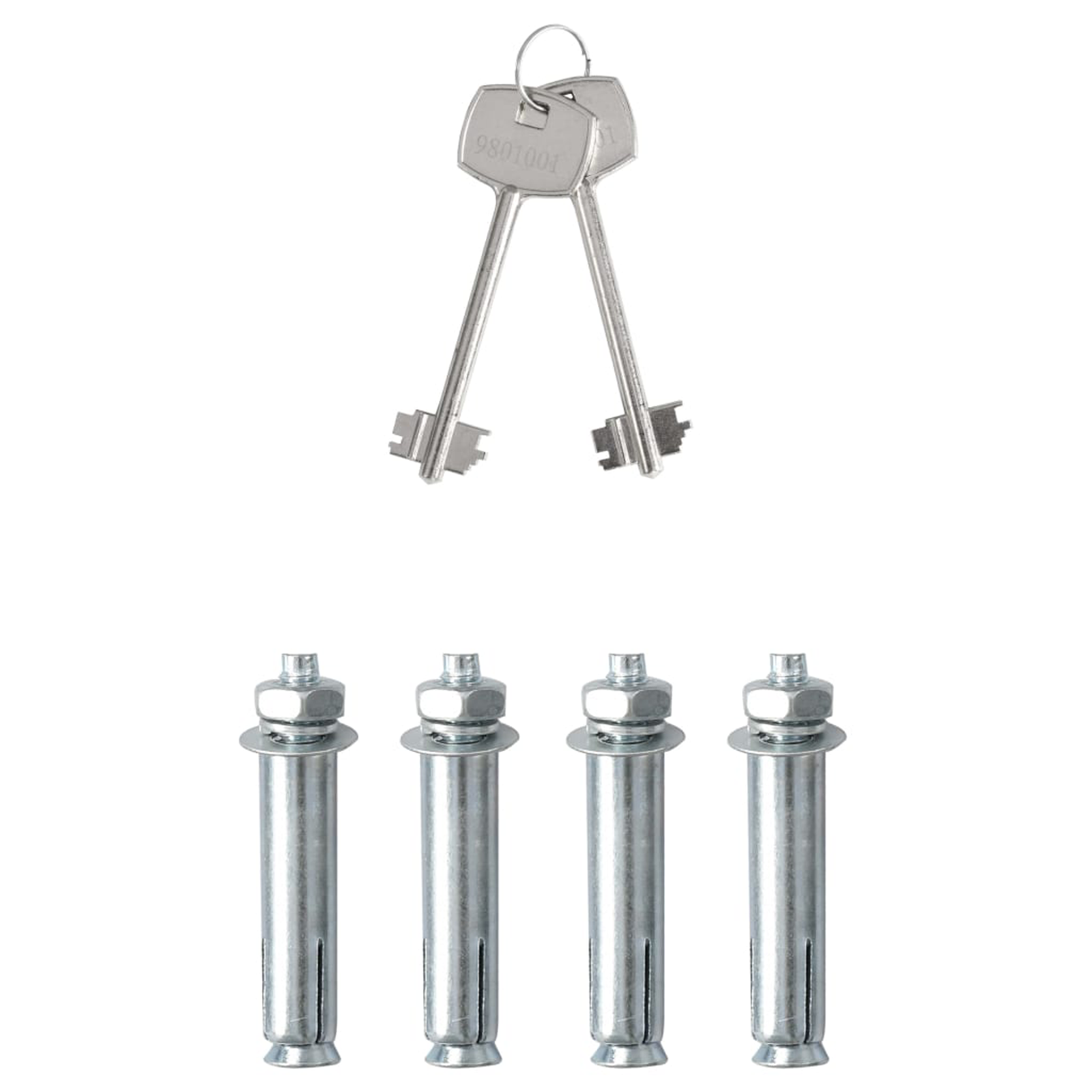 Cassa Sicura con Serratura a Chiave Grigio Scuro 20 x 31 x 20 cm Acciaio