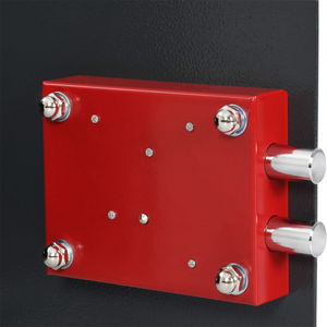 Cassaforte con Lucchetto Grigio Scuro 25x35x25 cm Acciaio