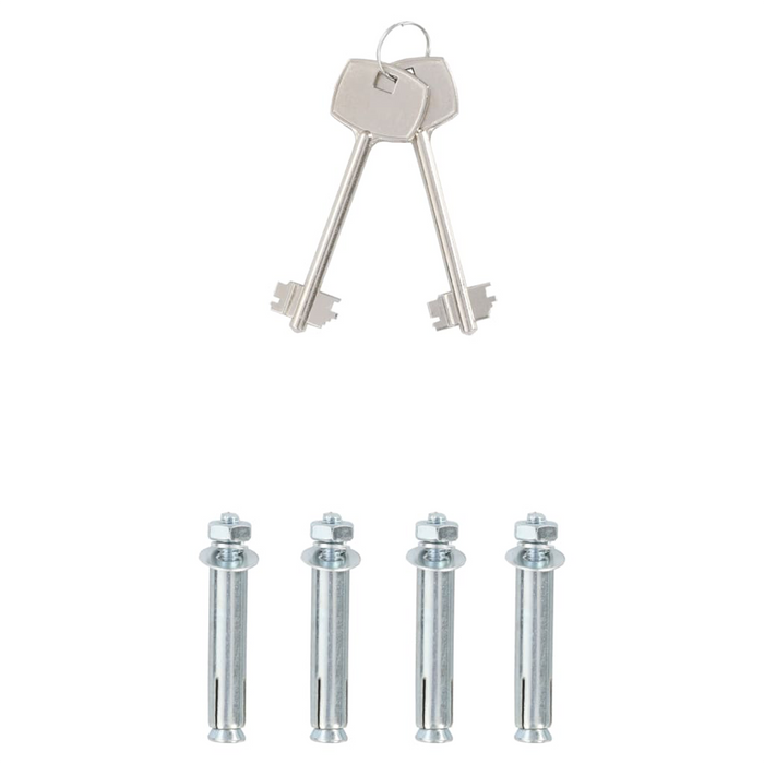 Cassaforte con Lucchetto Grigio Scuro 25x35x25 cm Acciaio