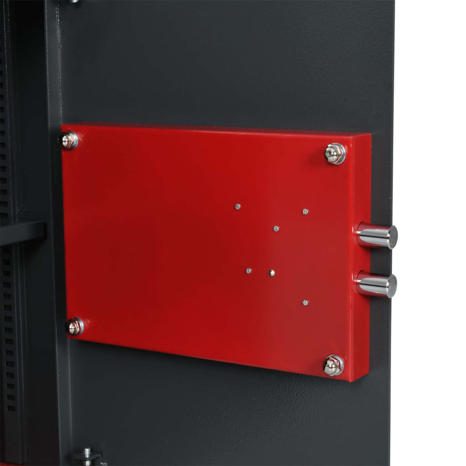 Scatola Sicura con Serratura a Chiave Grigio Scuro 31x35x50 cm Acciaio