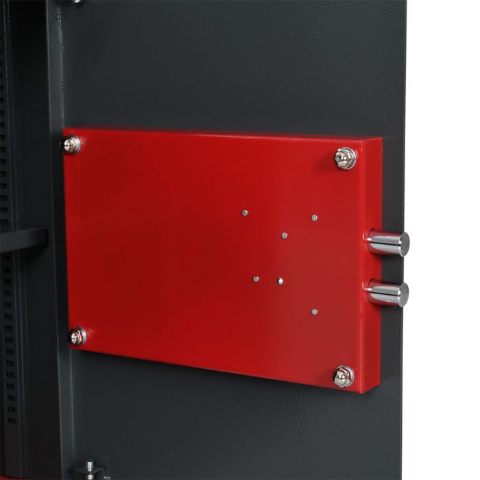 Scatola Sicura con Serratura a Chiave Grigio Scuro 31x35x50 cm Acciaio