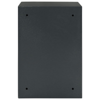 Scatola Sicura con Serratura a Chiave Grigio Scuro 31x35x50 cm Acciaio