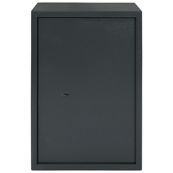 Scatola Sicura con Serratura a Chiave Grigio Scuro 31x35x50 cm Acciaio
