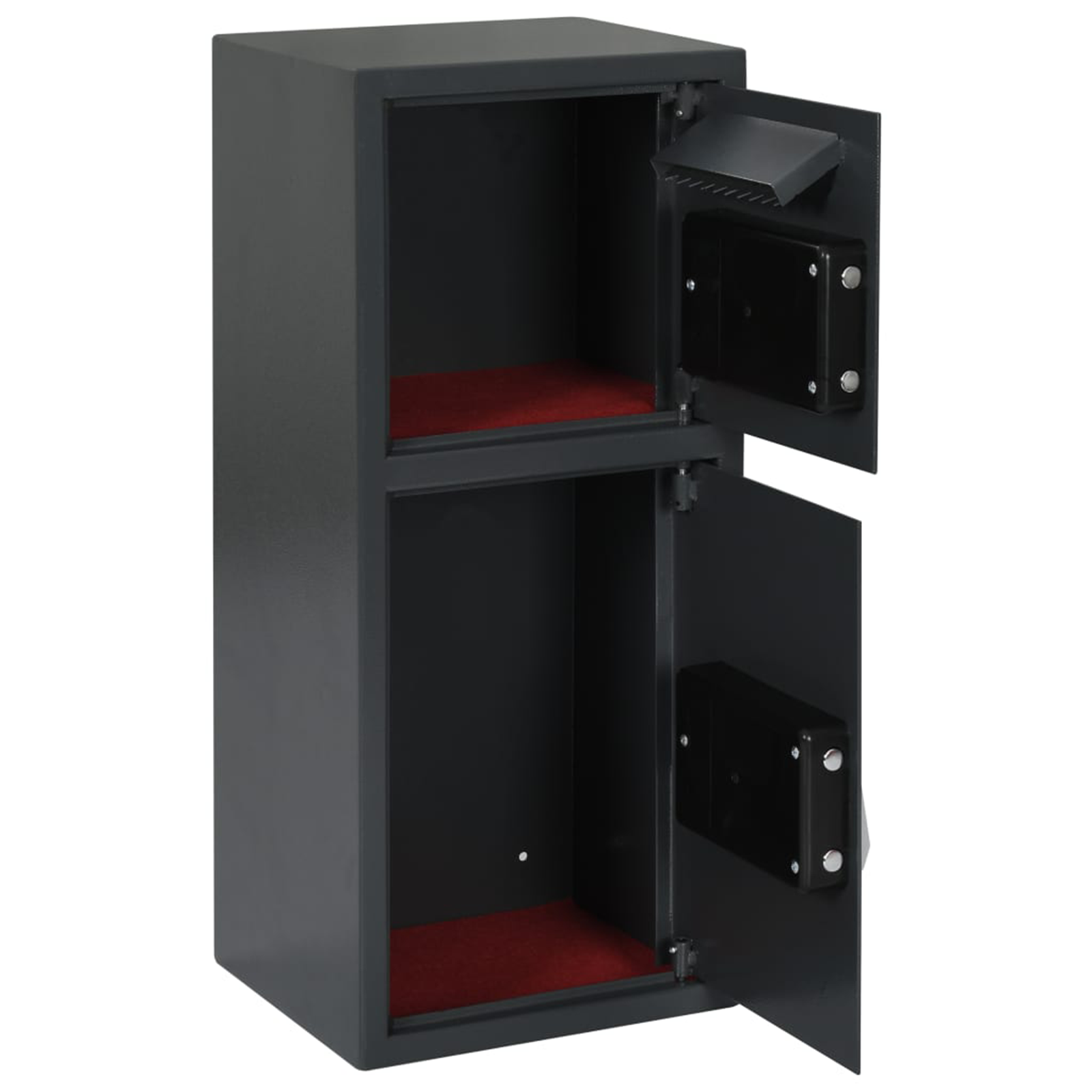 Cassaforte Digitale Grigia Scura 35x31x80 cm Acciaio