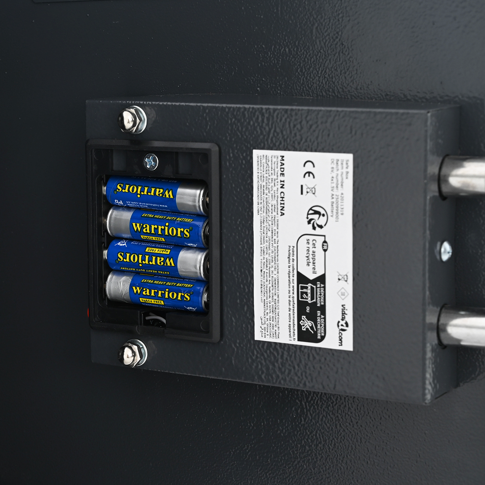 Casseforte con tastiera Grigio gunmetal Acciaio, Cromo Media