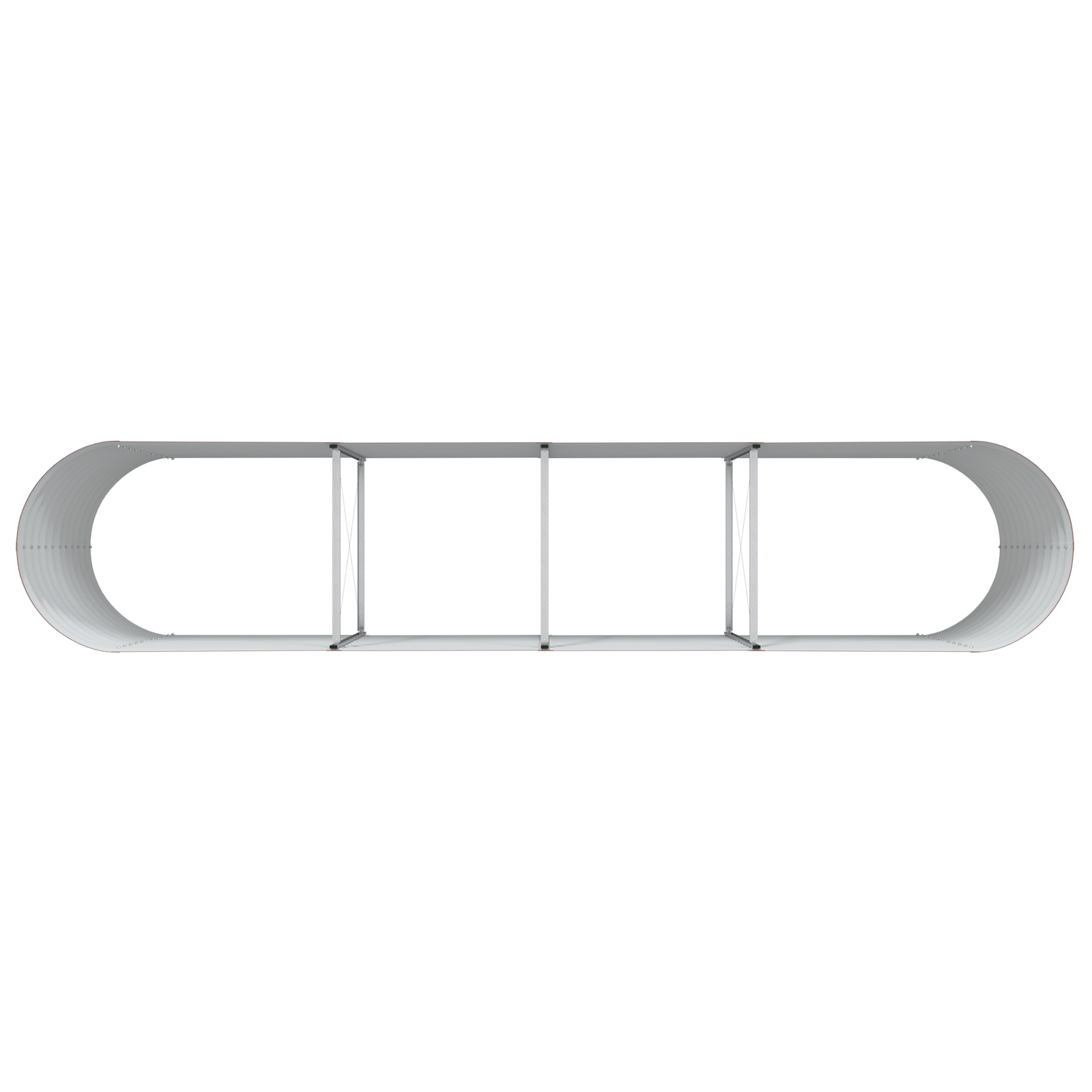 Vaso Sollevato da Giardino Effetto Legno Acciaio Zincato