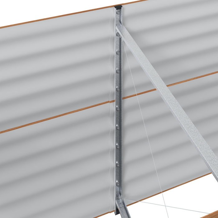 Fioriera Sollevata Effetto Legno Metallo 320 X 80 X 81 cm
