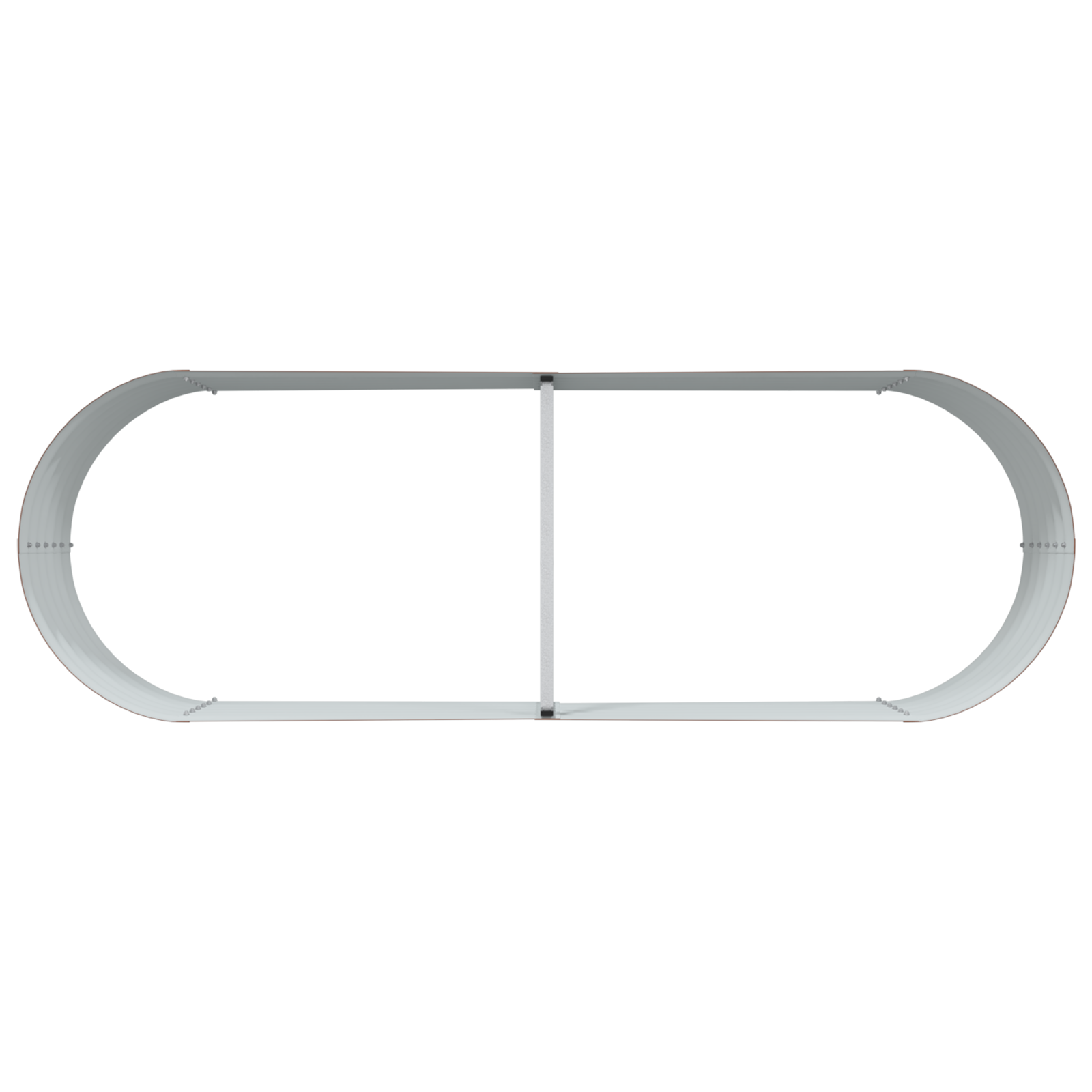 Letto da Giardino Rialzato Marrone Effetto Legno 240x80x44 cm Acciaio