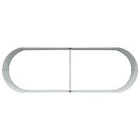 Letto da Giardino Rialzato Marrone Effetto Legno 240x80x44 cm Acciaio