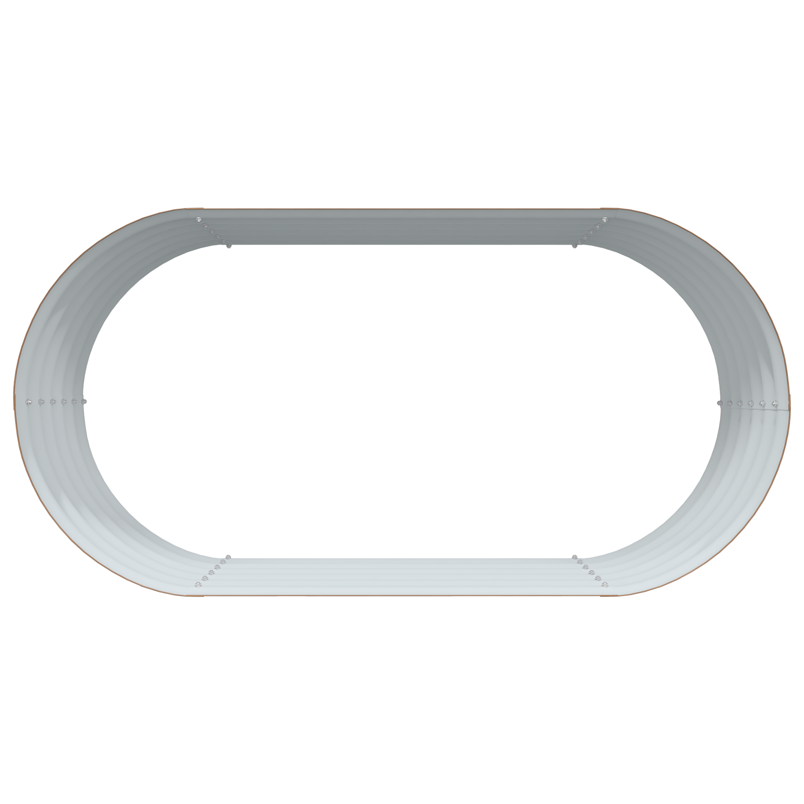 Letto da Giardino Rialzato Marrone con Aspetto Legno 160x80x44 cm Acciaio