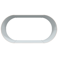 Letto da Giardino Rialzato Marrone con Aspetto Legno 160x80x44 cm Acciaio