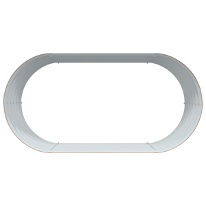 Letto da Giardino Rialzato Marrone con Aspetto Legno 160x80x44 cm Acciaio