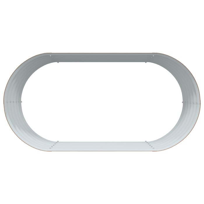 Letto da Giardino Rialzato Marrone con Aspetto Legno 160x80x44 cm Acciaio