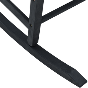 Sedia a dondolo da giardino Nera 65x84x114 cm HDPE