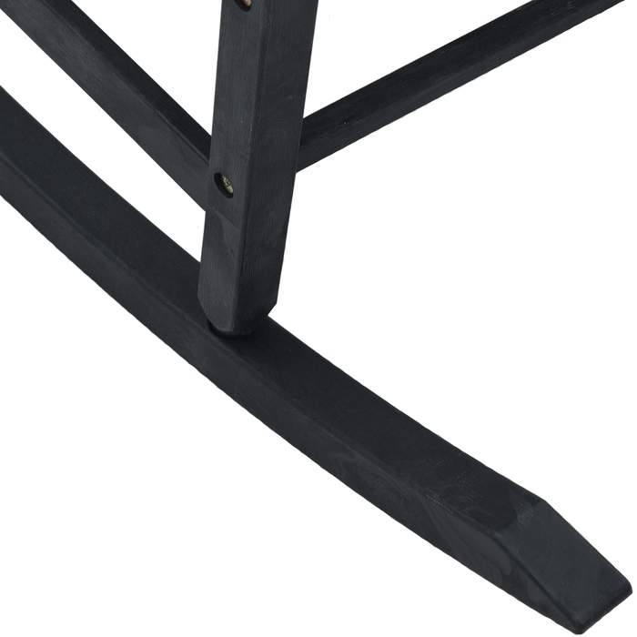 Sedia a dondolo da giardino Nera 65x84x114 cm HDPE