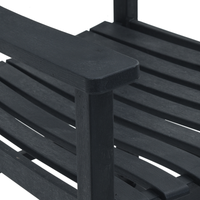 Sedia a dondolo da giardino Nera 65x84x114 cm HDPE