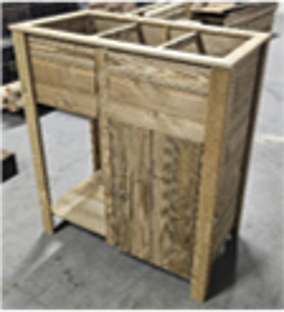 Supporto per piante  85x46x94 cm in legno massiccio di pino 42013034