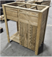 Supporto per piante  85x46x94 cm in legno massiccio di pino 42013034