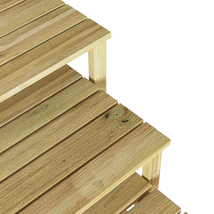 Set Tavolo Sole da 3 pezzi in Legno Massello di Acacia