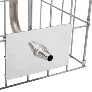 Colonna Gabion con Rubinetto 50x25x25 cm Acciaio Inox