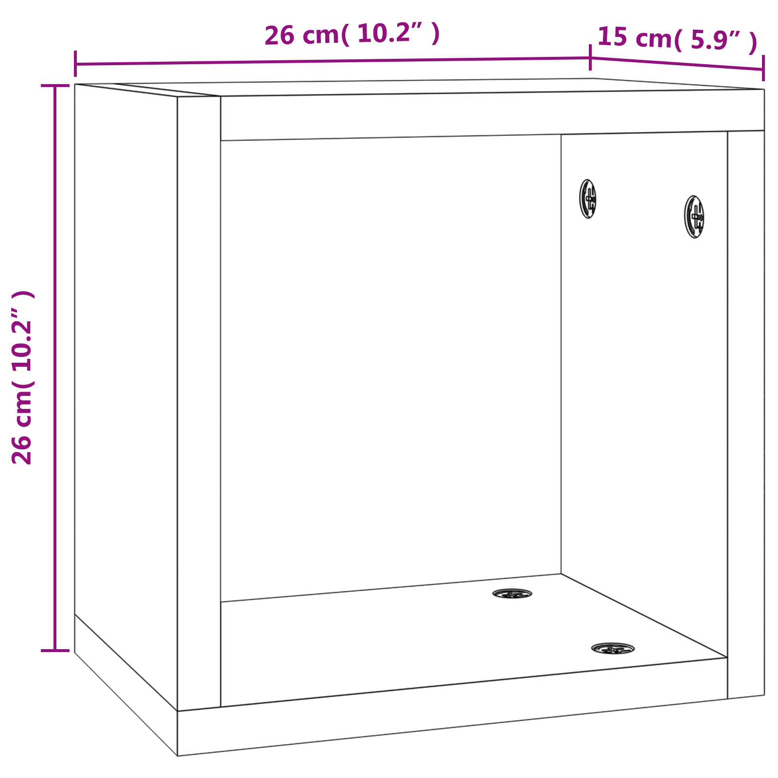 Mensole flottanti Grigio sonoma Legno ingegnerizzato Media