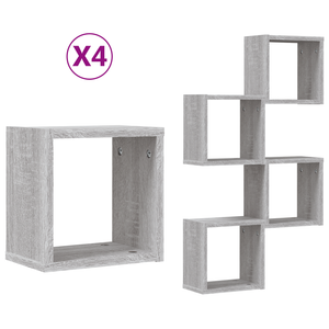 Mensole Flottanti Grigio sonoma MDF Medio Montaggio a parete