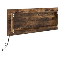 Specchio da bagno LED Rovere affumicato 90x8,5x37 cm Legno ingegnerizzato