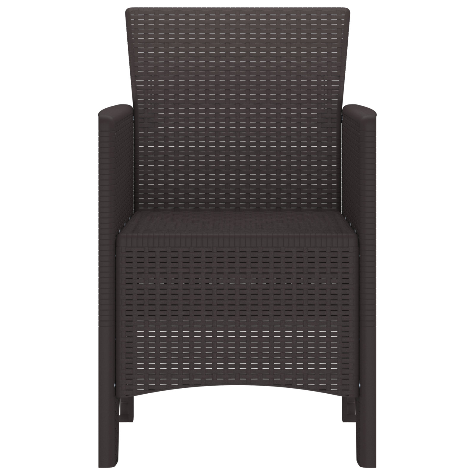 Sedie da Giardino 2 pcs Marrone Rattan