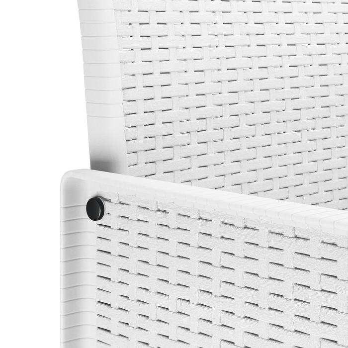 Sedie da Giardino 2 pcs in Polyrattan Bianco